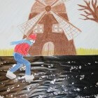 Tekenen in de bovenbouw, schaatsers